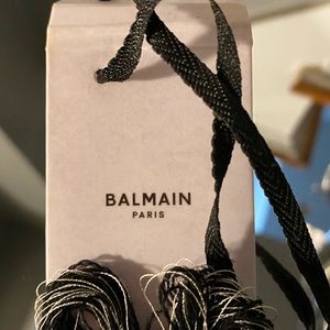 Balmain monogram-jacquard knitted mini dress